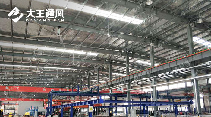 山東某制造車間工業(yè)大吊扇