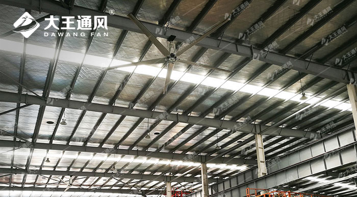 大型汽車部件車間安裝工業大風扇通風降溫