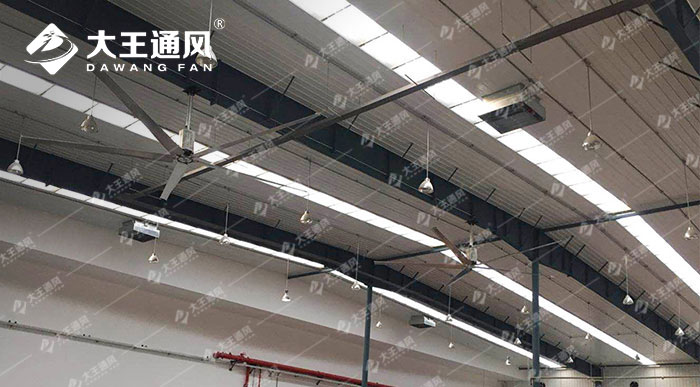 大型汽車部件車間安裝工業大風扇通風降溫