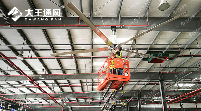 倉儲中心安裝工業吊扇解決通風難題
