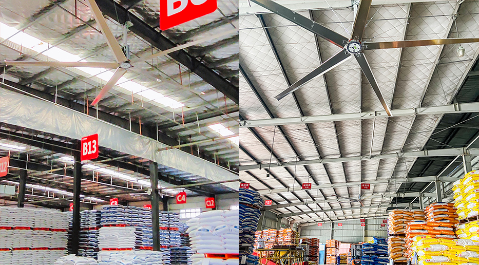 大王節(jié)能大風(fēng)扇為通威飼料解決庫(kù)房通風(fēng)降溫與防霉除濕難題