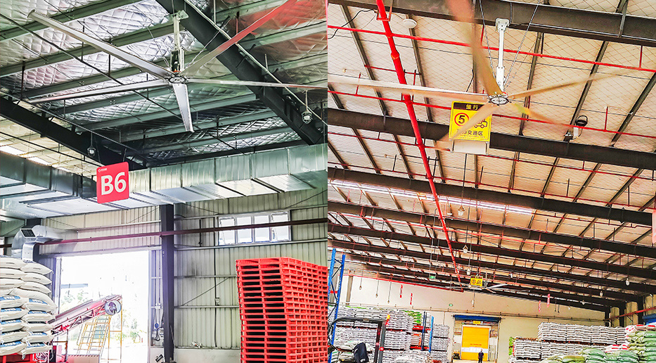 大王節能大風扇為通威飼料解決庫房通風降溫與防霉除濕難題